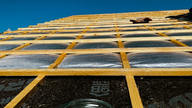 roof inspection and maintenance in progress